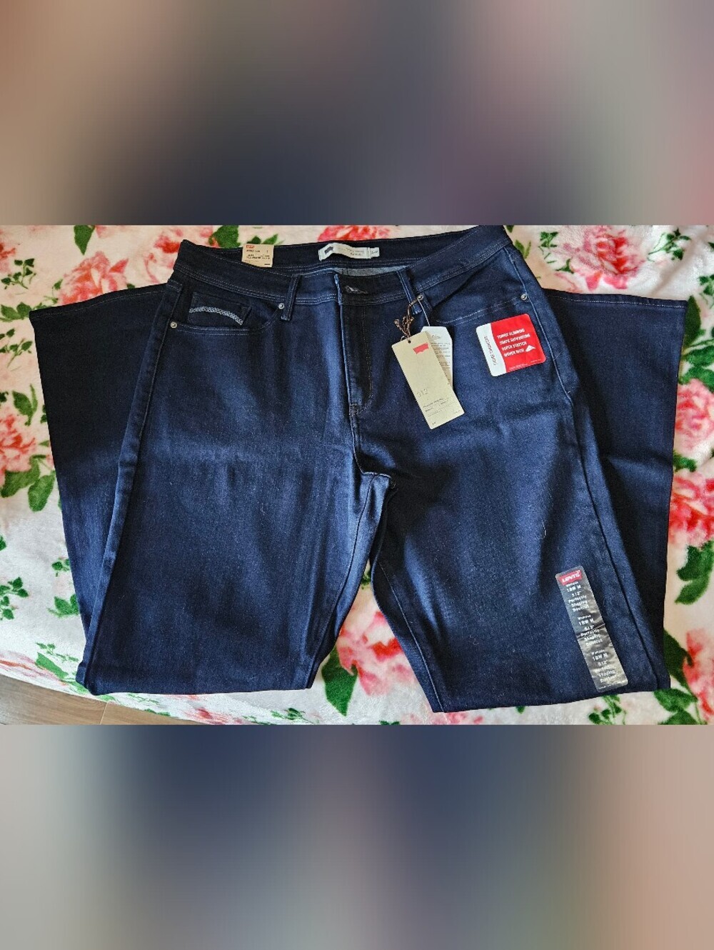 Women's 512 Perfectly Shaping Boot Cut Jeans in Dark Blue Denim